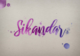 Sikandar Watercolor Name DP