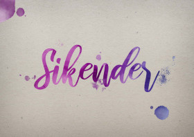 Sikender Watercolor Name DP