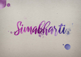 Simabharti Watercolor Name DP