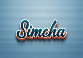 Cursive Name DP: Simcha