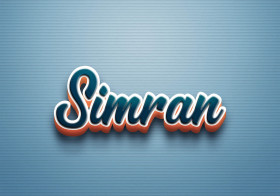 Cursive Name DP: Simran