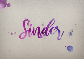 Sinder Watercolor Name DP