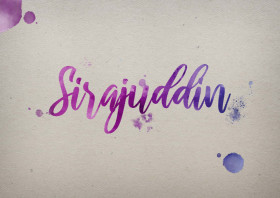 Sirajuddin Watercolor Name DP