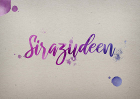 Sirazudeen Watercolor Name DP
