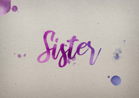 Sister Watercolor Name DP