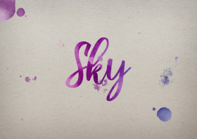 Sky Watercolor Name DP