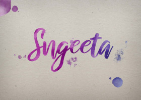Sngeeta Watercolor Name DP