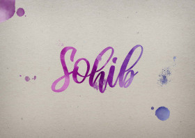 Sohib Watercolor Name DP