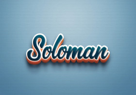 Cursive Name DP: Soloman