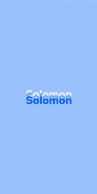 Name DP: Solomon