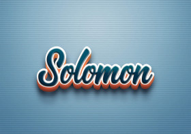 Cursive Name DP: Solomon