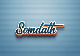 Cursive Name DP: Somdath