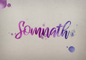 Somnath Watercolor Name DP