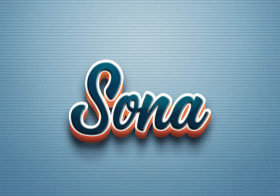 Cursive Name DP: Sona