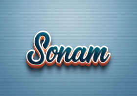 Cursive Name DP: Sonam