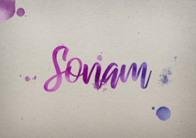 Sonam Watercolor Name DP