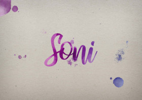 Soni Watercolor Name DP