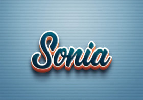 Cursive Name DP: Sonia