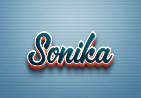 Cursive Name DP: Sonika