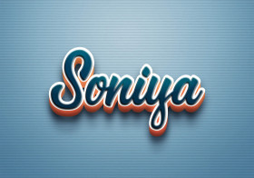 Cursive Name DP: Soniya