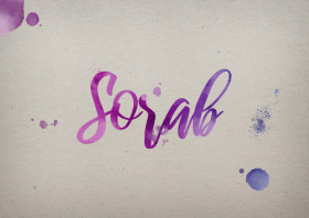 Sorab Watercolor Name DP