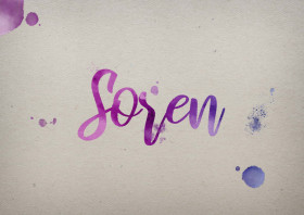 Soren Watercolor Name DP