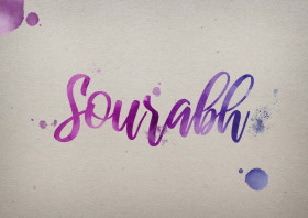 Sourabh Watercolor Name DP