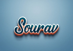Cursive Name DP: Sourav