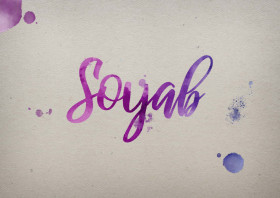 Soyab Watercolor Name DP
