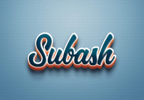 Cursive Name DP: Subash