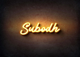 Glow Name Profile Picture for Subodh