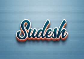 Cursive Name DP: Sudesh