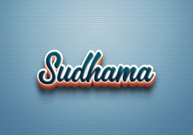 Cursive Name DP: Sudhama