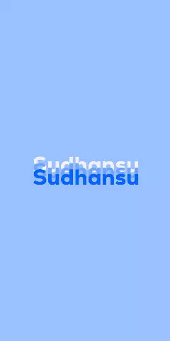 Sudhansu Name Wallpaper