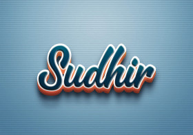 Cursive Name DP: Sudhir
