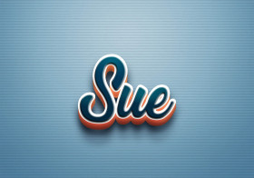 Cursive Name DP: Sue