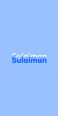 Name DP: Sulaiman