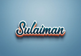 Cursive Name DP: Sulaiman