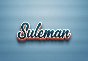 Cursive Name DP: Suleman