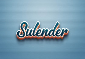 Cursive Name DP: Sulender