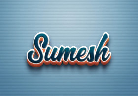 Cursive Name DP: Sumesh