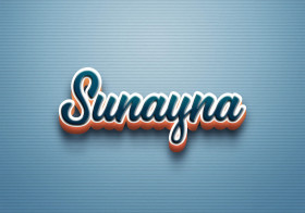 Cursive Name DP: Sunayna