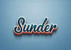 Cursive Name DP: Sunder