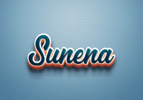 Cursive Name DP: Sunena