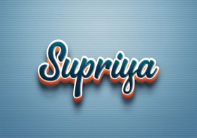 Cursive Name DP: Supriya