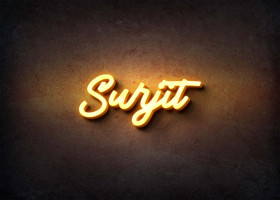 Glow Name Profile Picture for Surjit