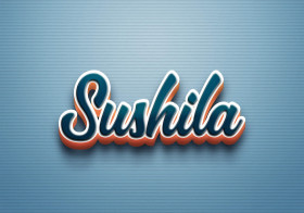 Cursive Name DP: Sushila