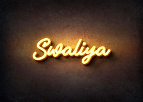 Glow Name Profile Picture for Swaliya
