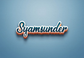 Cursive Name DP: Syamsunder