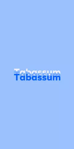 Name DP: Tabassum